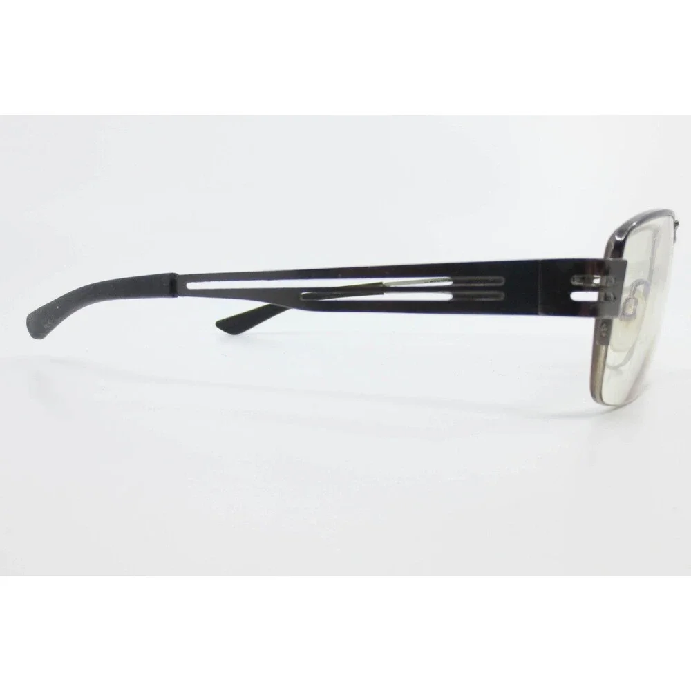 Shaquille O'Neal Mens Eyeglass Frames Gunmetal Semi Rimless Rectangular